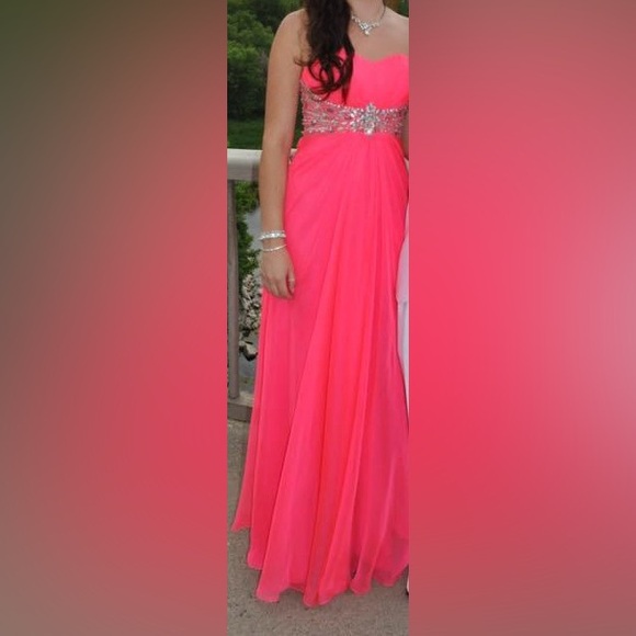 Blush Prom | Hot Pink Strapless Formal Dress - Picture 2 of 11
